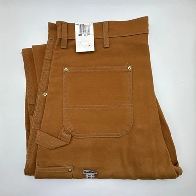 Carhartt Firm Duck Double Knee Work Dungaree Pants Mens 40X34 B01 BRN NWT NOS - Image 1 of 4