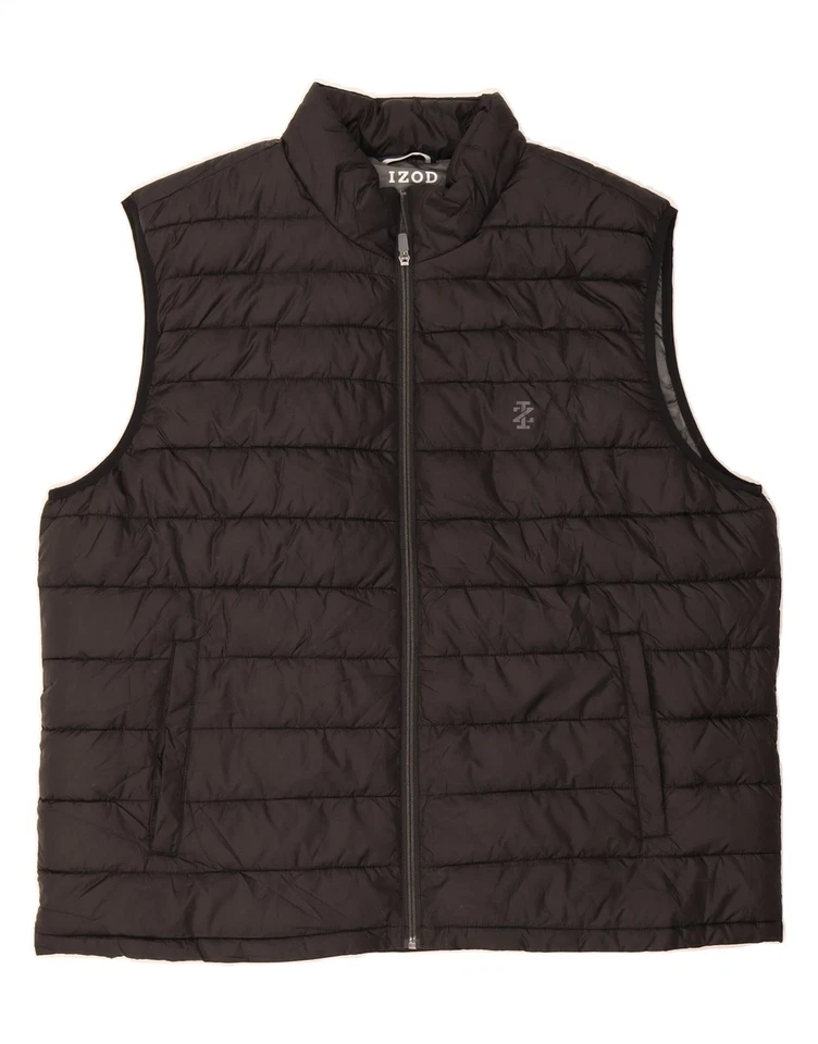 IZOD Mens Padded Gilet UK 44 2XL Black Polyester AO14 - Image 1 of 3