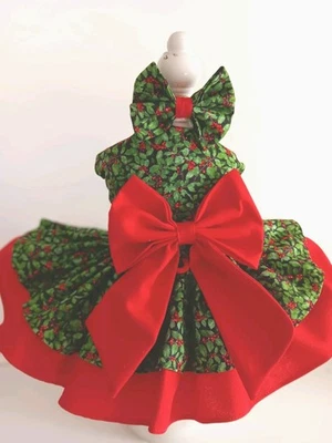 ARNÉS PARA PERROS Acebo de Navidad NUEVO HECHO A MANO ENVÍO GRATUITO Foto 1 de 4