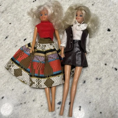 Lote 2 bonecas TOTSY vintage 1987 olhos azuis loiros 11” e 12” com roupas - Imagem 1 de 4