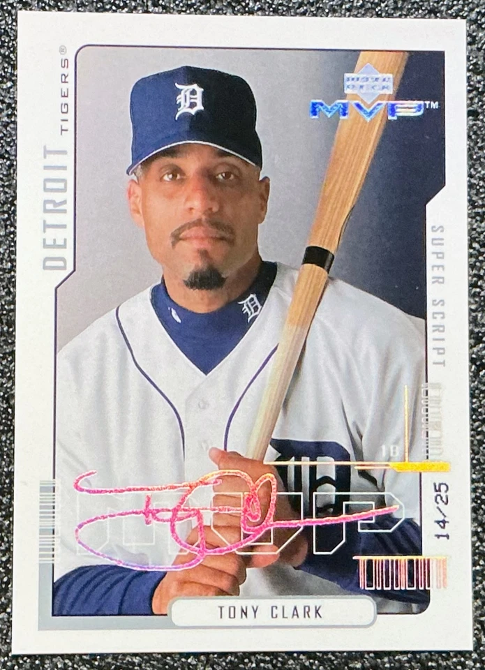 Tony Clark 2000 Upper Deck MVP #44 Super Script/25 (SSP) Foto 1 de 2