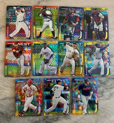 11X 2014 TOPPS FINEST XFRACTOR REFRACTOR LOT D'ARNAUD OWINGS BETHANCOURT RC TULO - Image 1 of 2
