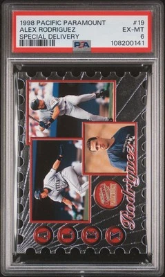 1998 Pacific Paramount Alex Rodriguez Special Delivery PSA 6 - Image 1 of 2