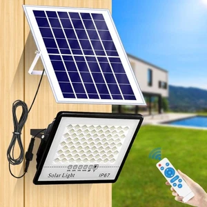 Solar Street Lights Outdoor 350W 26000LM Solar Led Flood Lights Dusk to Dawn ... - Picture 1 of 7