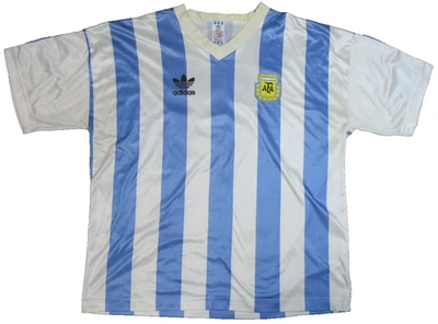 Camiseta vintage Adidas Argentina Maradona #10 1994 Copa Mundial local XL usada/dañada Foto 1 de 4