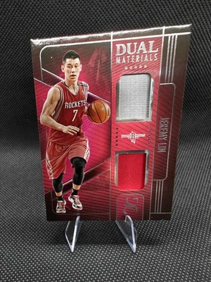 Tarjeta Jeremy LIN 2024-25 Panini SILHOUETTE parches dobles usada en el juego Houston Rockets Foto 1 de 4