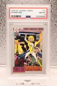 1992 DC Cosmic Cards POWER GIRL #71 PSA 8 - Picture 1 of 2