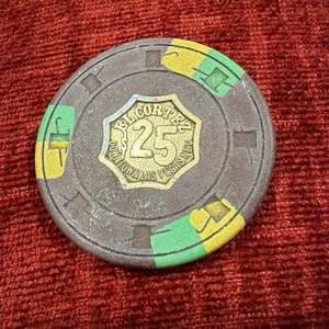 EL CORTEZ HOTEL CASINO $25 hotel casinò gioco poker chip - Las Vegas, NV - Foto 1 di 7