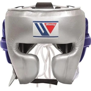 Winning Boxing Head gear Face Guard FG-2900 Silver Navy size M JAPAN - Picture 1 of 1
