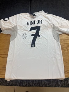 Autogramm/signed Vini Vinicius Jr. Real Madrid weiß Fußball Trikot Proof mit COA - Bild 1 von 8
