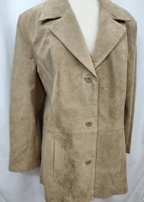 New Vintage Dressbarn Suede Jacket Women's Plus Size 2X Tan Camel - Image 1 of 4