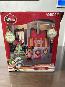Disney Gemmy Airblown Inflatable 7ft Minnie’s Bow-tique Minnie Mouse Christmas - Picture 1 of 4