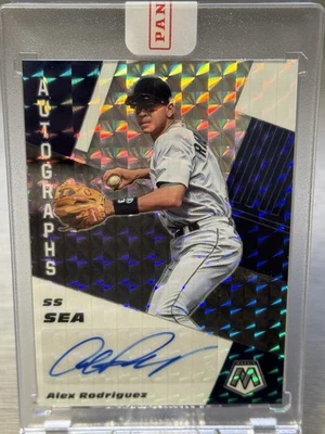 🔱⚾️ALEX RODRIGUEZ 2021 Panini Mosaic Signatures Blue & White Prizm AUTO!!!⚾️🔱 - Image 1 of 3