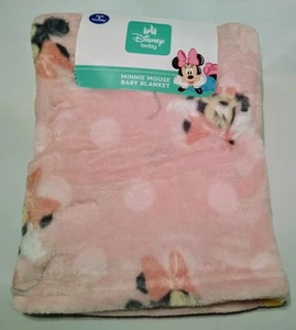 New Disney Baby Minnie Mouse Pink Soft Lovey Plush Security Baby Blanket - Picture 1 of 3