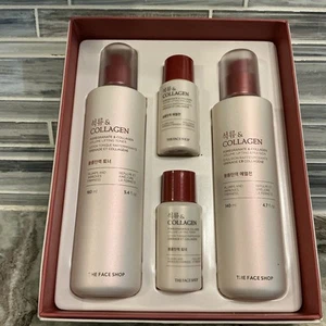 Face Shop Pomegrante Colágeno Piel Set Elevador de Volumen Tónico Emulsión Viaje Completo - Imagen 1 de 7