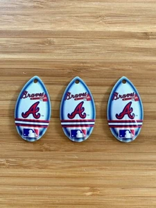 MLB Atlanta Braves Vintage Teardrop Spinner Decorative Fridge Magnets 3 Pack - Picture 1 of 1