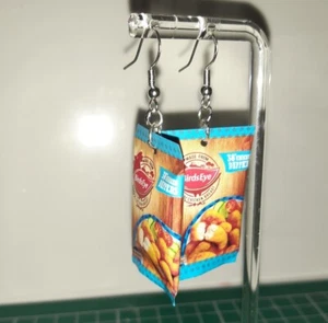 Coppia orecchini pacchetto birds eye pollo dippers fatti a mano 6 cm divertente festa luce - Foto 1 di 2