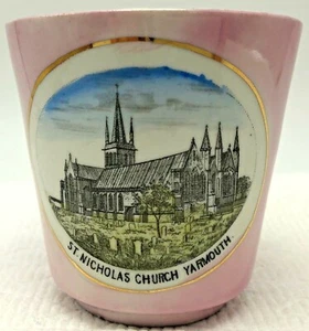 Antike Schnurrbart Tasse Becher Germany St Nicholas Church Great Yarmouth Norfolk UK - Bild 1 von 8