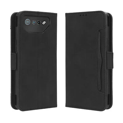 For Asus ROG Phone 7 6 5 Retro Multi-Card Slot PU Leather Wallet Stand Case - Image 1 of 4