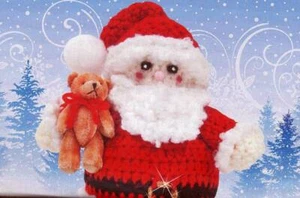 MARY MAXIM UNCINETTO KIT ORNAMENTO SANTA & ORSACCHIOTTO FA 2 - Foto 1 di 3