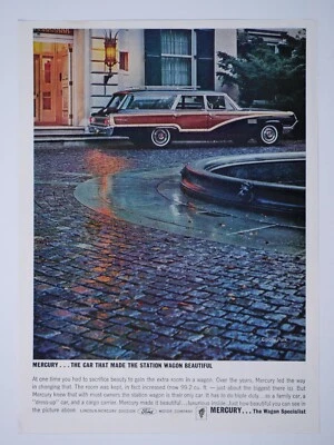 1964 Mercury Colony Park Station Wagon Vintage Original Print Ad 8.5 x 11" - Image 1 of 3