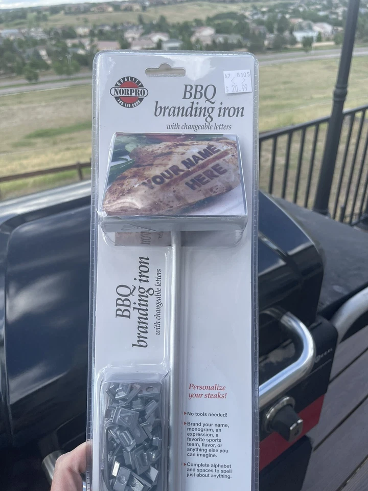 Letras intercambiables de hierro marca barbacoa Norpro - NUEVO en paquete sellado GRAN REGALO Foto 1 de 3