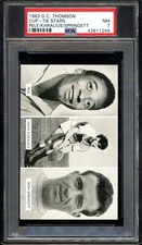1962 D. C. Thomson Cup Tie Stars PELE 1958-62-70 World Cups Wins Brazil PSA 7 NM