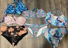 Lot of Swimsuits. Bikini Bottoms And Tops.Size M and L Multiple Brands