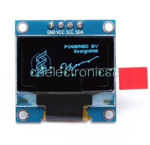 0.96" I2C IIC Serial 128X64 128*64 Blue OLED LCD LED Display Module For Arduino - Bild 1 von 4