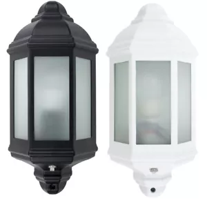 Modern Outdoor Security Bulkhead Wall Light Dusk Dawn / PIR Motion Sensor Lamp - Picture 1 of 25