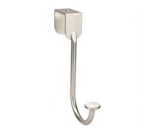 (5ct)-GRAINGER wardrobe Overdoor hook- 1rcf2 Zinc, Satin Nickel, 5 lb Lmt, 6” - Picture 1 of 4