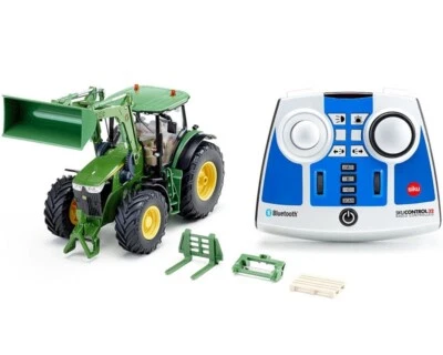 Siku John Deere 7310R w/front loader & Bluetooth app 1:32 10679500000 modellismo - Immagine 1 di 4