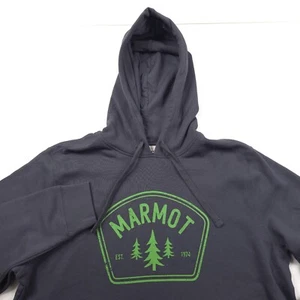 Marmot Dark Steel Gray Three Pines Pullover Hoodie Sweatshirt Mens Size Large - Picture 1 of 10