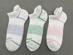 3 Pairs Women's Bombas All-Purpose Performance Ankle Sock Size Medium 8-10 white - Picture 1 of 3