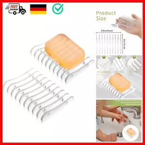 2 Stück Seifenablage Waschbecken, Seifenschale Silikon Seifenhalter Für Dusch... - Bild 1 von 8