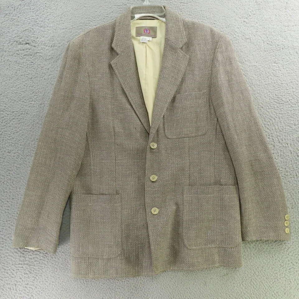 Abrigo deportivo Territory Ahead Blazer Chaqueta Hombre Mediano Marrón Lino Seda Foto 1 de 4