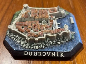 Hand Painted Scale Model of Dubrovnik Walled Old City Fortress Croatia - Picture 1 of 3
