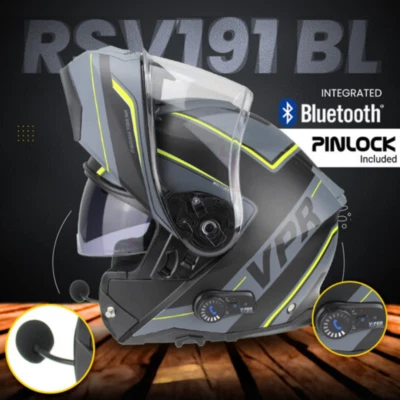 MOTORRAD MODULARE BLINC BLUETOOTH HELM FLIP FRONT VIPER RSV191 MOTORRADHELM ECE - Bild 1 von 4