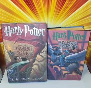 Harry Potter Book Lot Chamber of Secrets + Prisoner of Azkaban EARLY PRINTINGS? - Picture 1 of 11