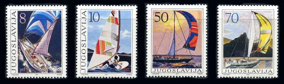 Yugoslavia: 1985 Sailing (1743-1746) MNH - Image 1 of 1