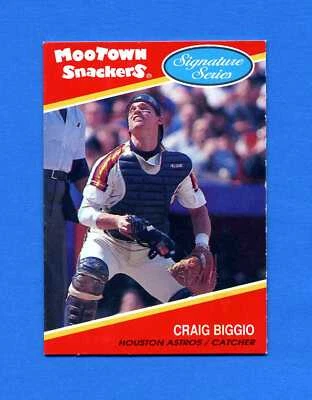 1991 MooTOWN Snackers Signature Series #22 Craig Biggio w/attached coupon - Image 1 of 3