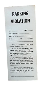 Fake Parking Violation Tickets - on Cardstock Paper - Gag Gift - 3pcs - Picture 1 of 3