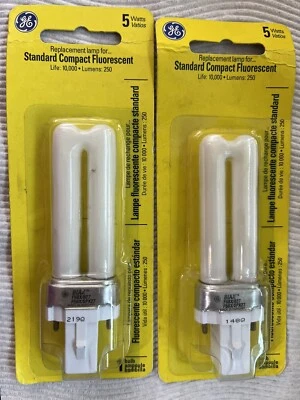 General Electric 5W Standard Compact Fluorescent Bulbs 250 Lumens 2 Bulbs - Image 1 of 3