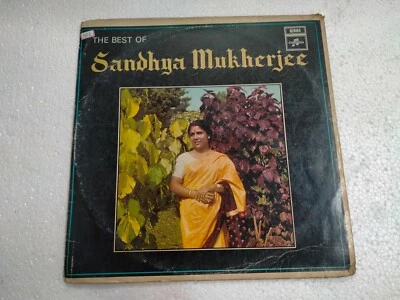 THE BEST SANDHYA MUKHERJEE 1970 RARE LP RECORD vinyl india orig BENGALI vg+ - Image 1 of 4