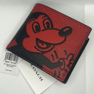 ๐ผ๐ฆ Coach C6924 ๐ผ๐ฆ Disney Mickey Mouse Keith Haring 3-in-1 Card Wallet ๐ผ D11 - Picture 1 of 9