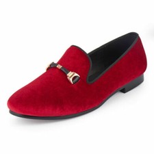 red mens dress loafers