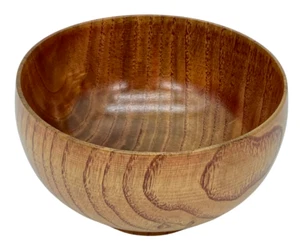 Miso Soup Bowl Yamanaka Nuri Natural Brown Castanea Wood Lacquer Ware Japan - Picture 1 of 27
