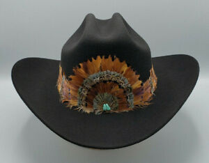 WESTERN COWBOY Feather Hatband tie for Cowboy hat - FHB-08 (FAST SHIPPING)