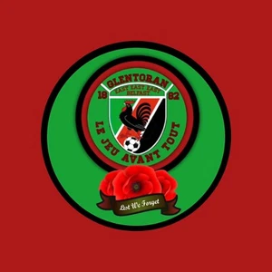 GLENTORAN FC 58 mm RUNDES ABZEICHEN NORDIRLAND Ostbelfast - Bild 1 von 2