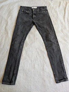 Pantalones de mezclilla Brooklyn Co para hombre 34 talla 32x33 negros enjuagados ajustados rectos elásticos EE. UU. - Imagen 1 de 12